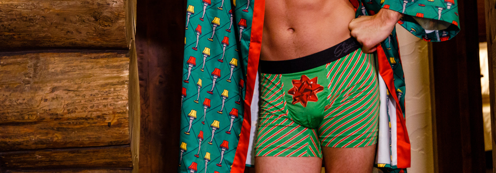 Men's Boxer Briefs Sexy Christmas Underwear Santa Claus Print Underpants  Loose Tight Waist Xmas Shorts Holiday Erotic Costumes 