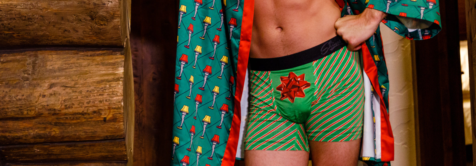 Christmas Holly Print Boxers