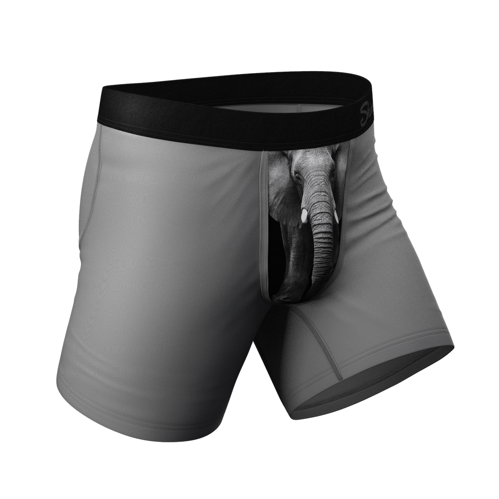 Elephant-themed Ball Hammock pouch underwear with trunk design.