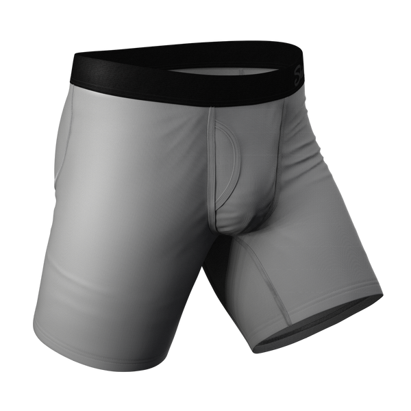 The 50 Shades | Grey Long Leg Ball Hammock® Pouch Underwear With Fly