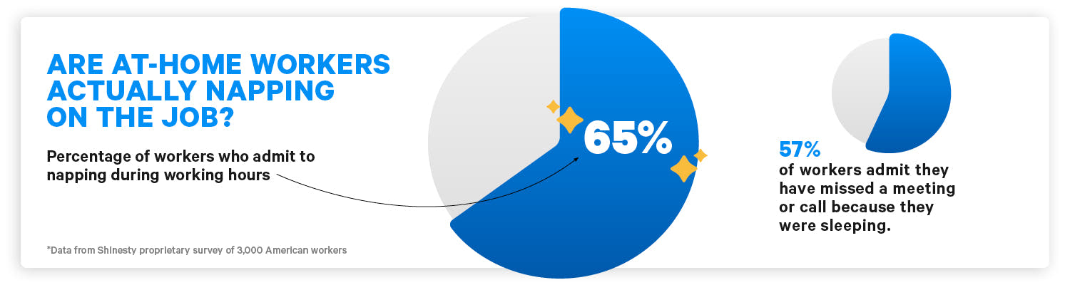 pie chart showing number of people napping on the job