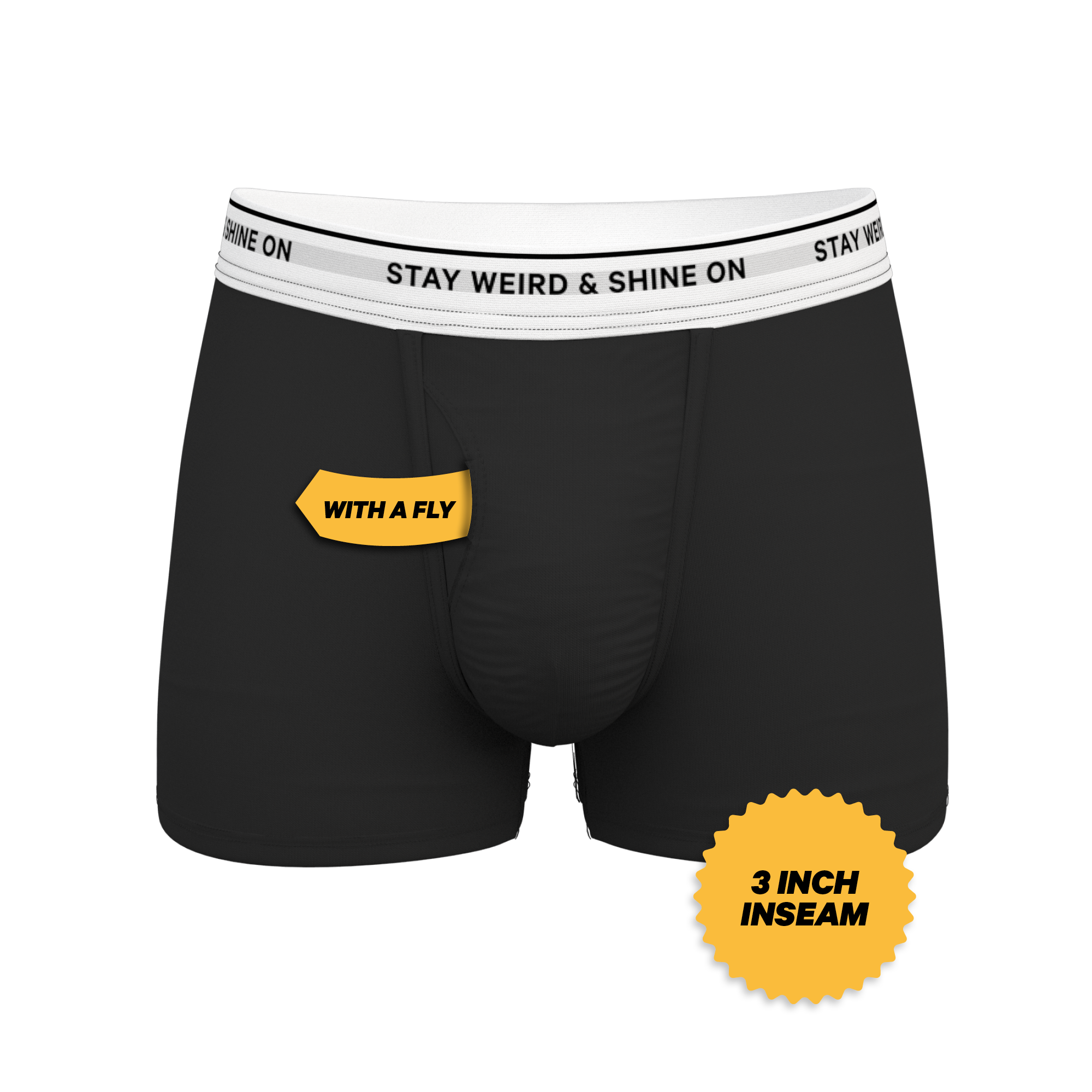 Black Stay Weird Ball Hammock® Pouch Trunk Underwear