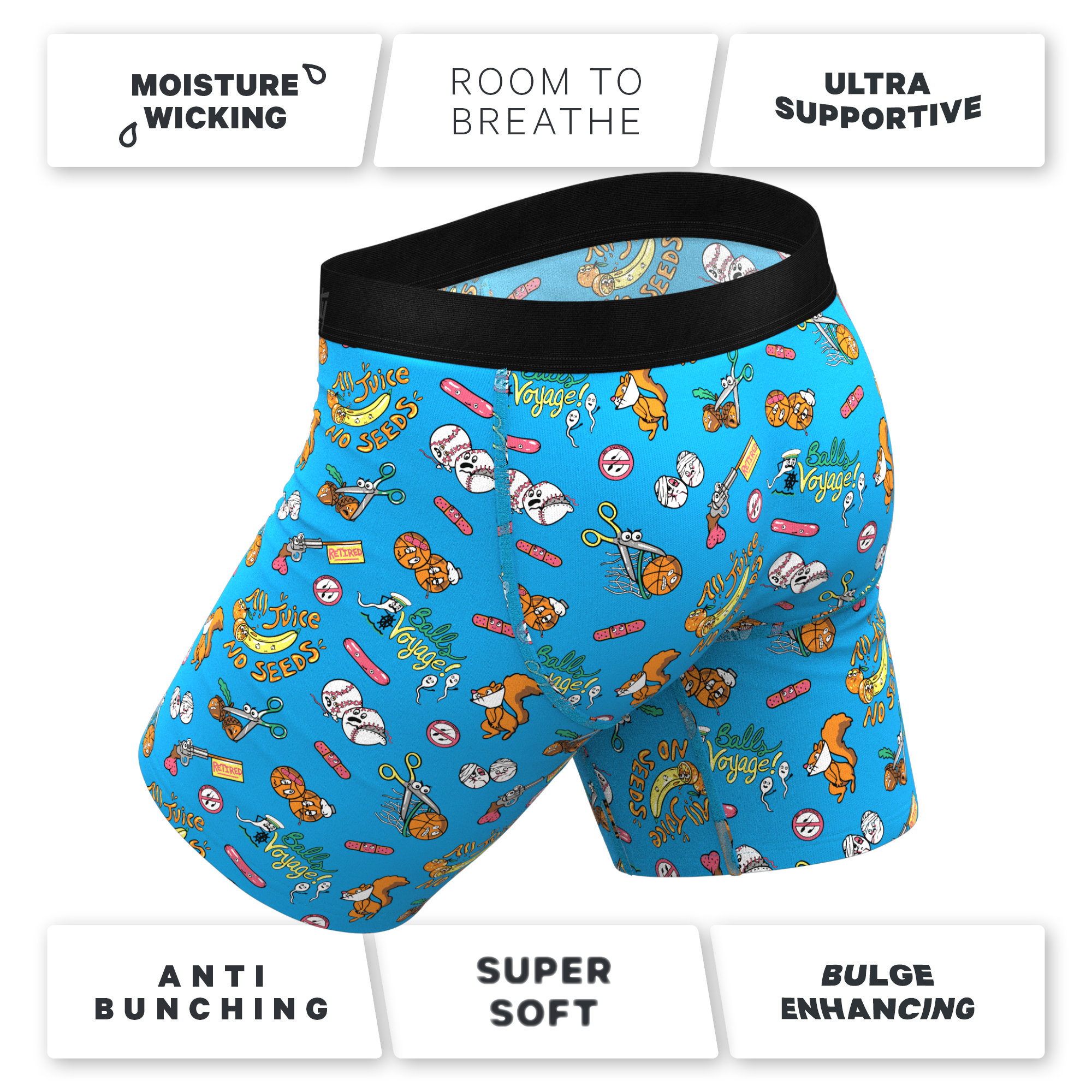 All Juice No Seeds Boxer Briefs, Free Shipping, Funny Vasectomy