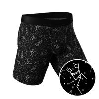 The Big Bang | Glow In The Dark Constellation Long Leg Ball Hammock® Pouch Underwear With Fly
