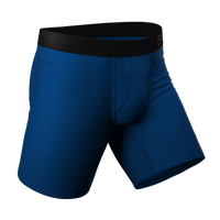 The Big Blue | Dark Blue Long Leg Ball Hammock® Pouch Underwear With Fly