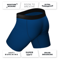 The Big Blue | Dark Blue Long Leg Ball Hammock® Pouch Underwear With Fly Product Image