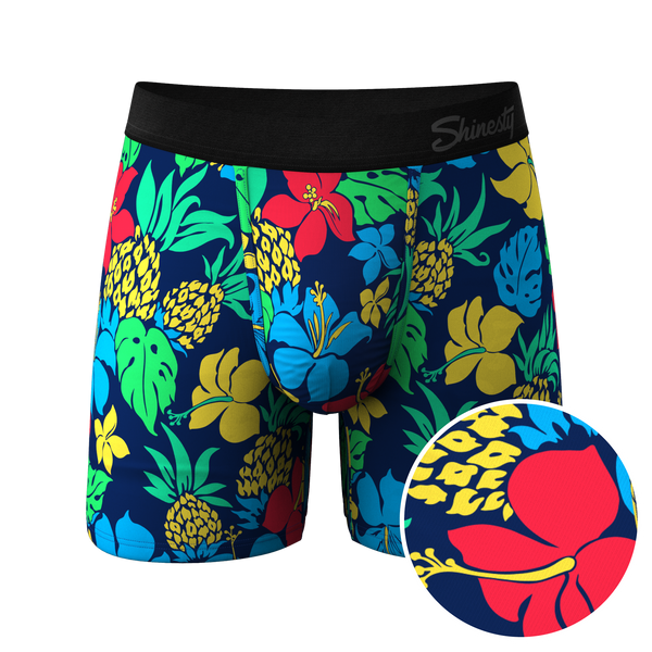 The Big Kahunas | Hawaiian Print Ball Hammock Pouch Underwear