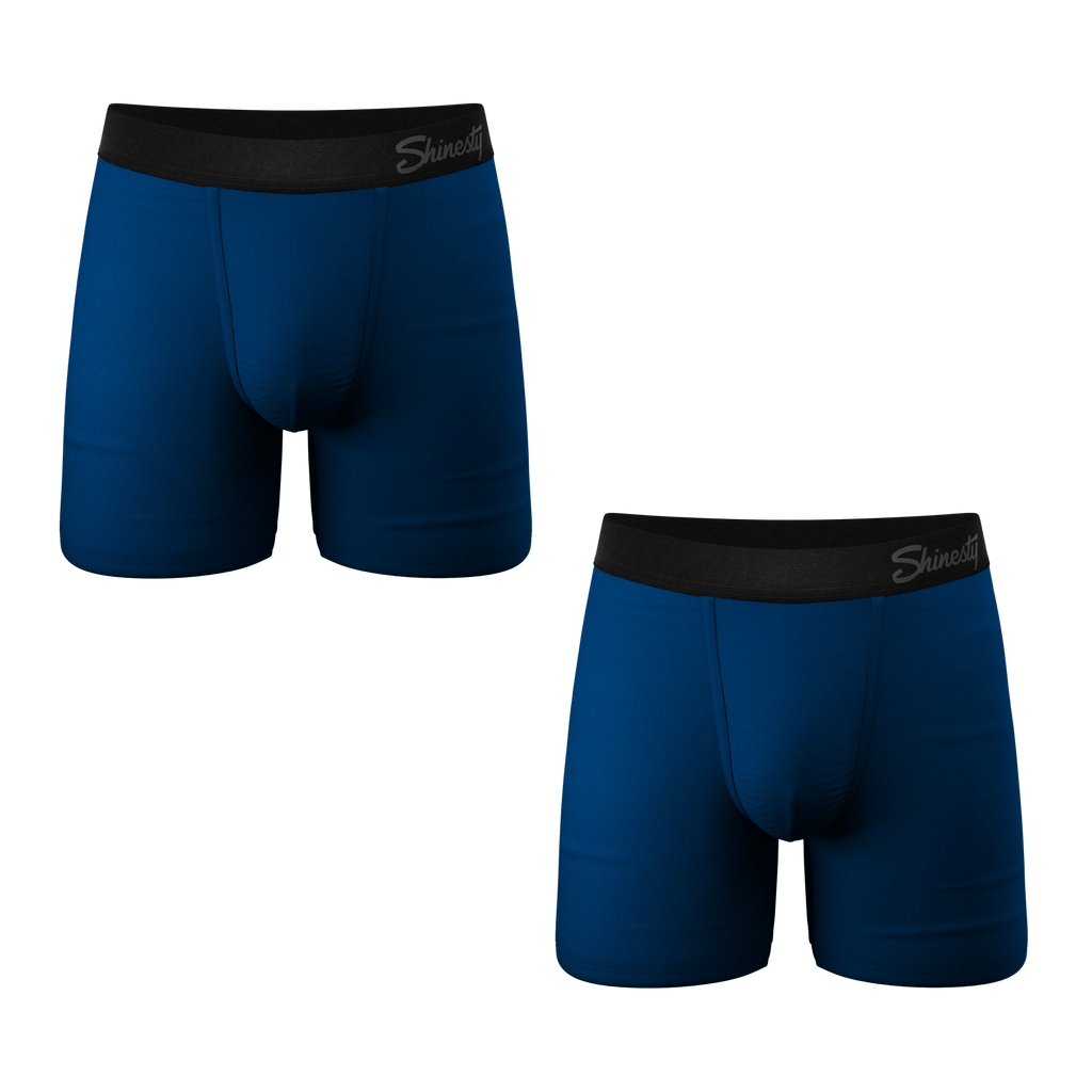 A pack of men's boxer briefs from The Blue Man Group, featuring ultra-soft MicroModal material.