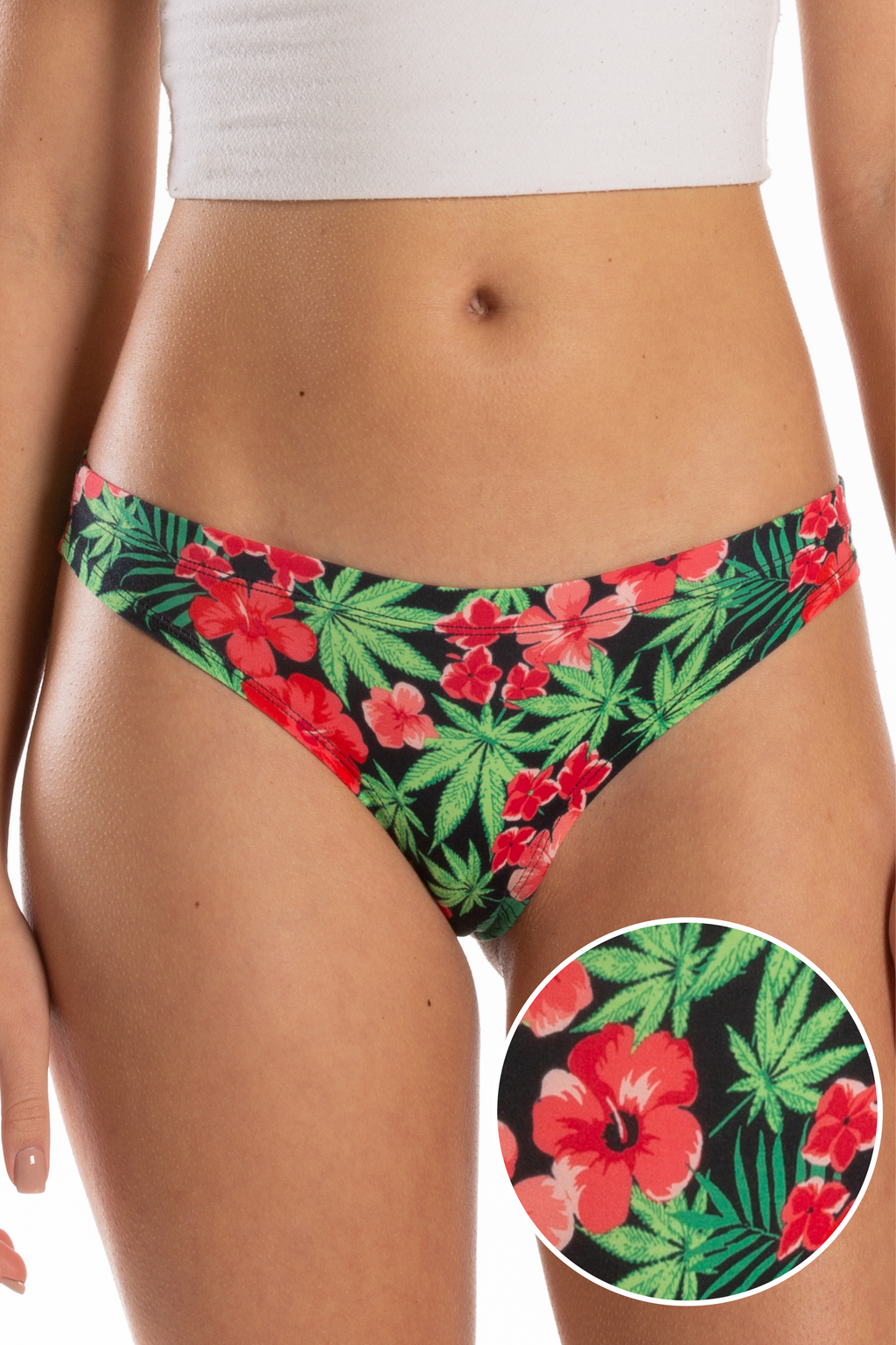 The Bongstera | Tropical Weed Modal Bikini Underwear