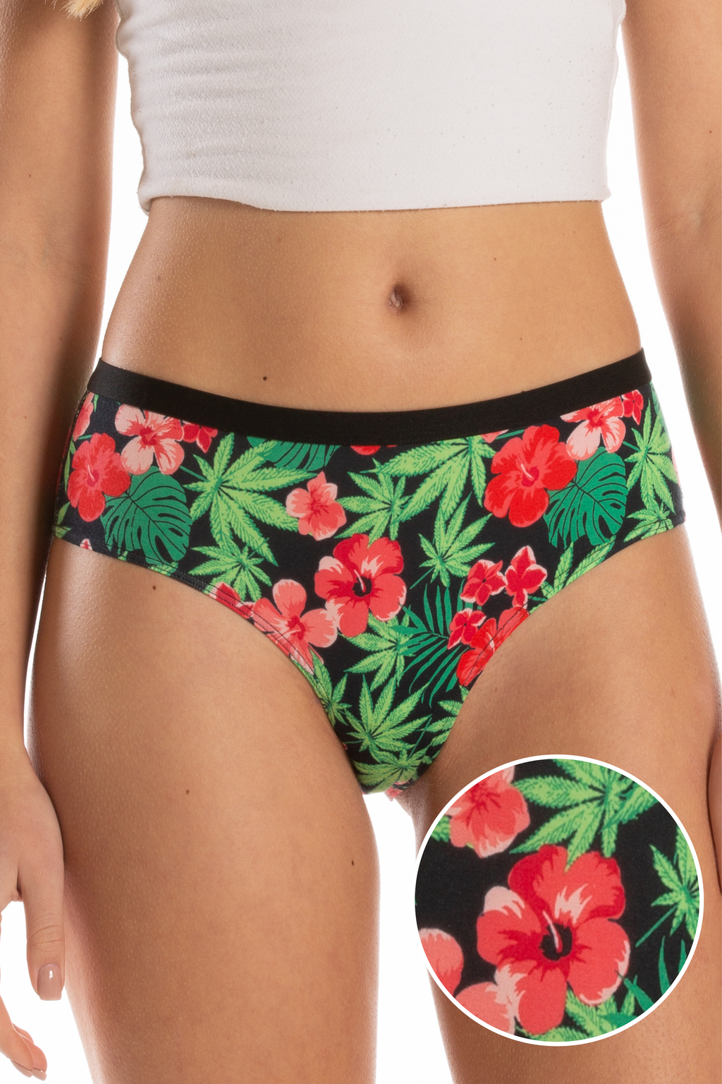 The Bongstera | Tropical Weed Cheeky Underwear