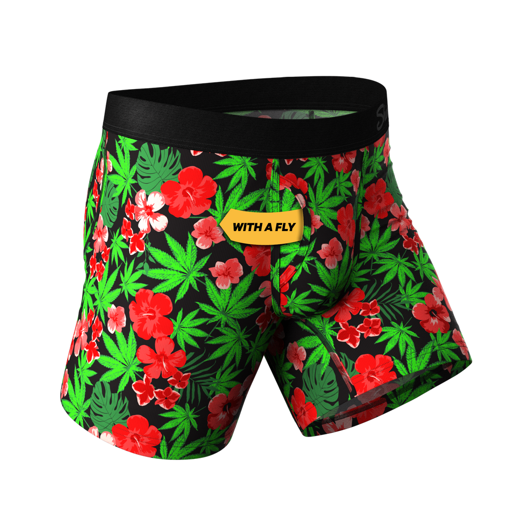 The Bongstera | Tropical Weed Ball Hammock® Pouch Underwear With Fly