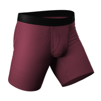 The Bordeaux | Mauve Long Leg Ball Hammock® Pouch Underwear With Fly
