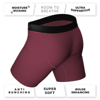 The Bordeaux | Mauve Long Leg Ball Hammock® Pouch Underwear With Fly Product Image