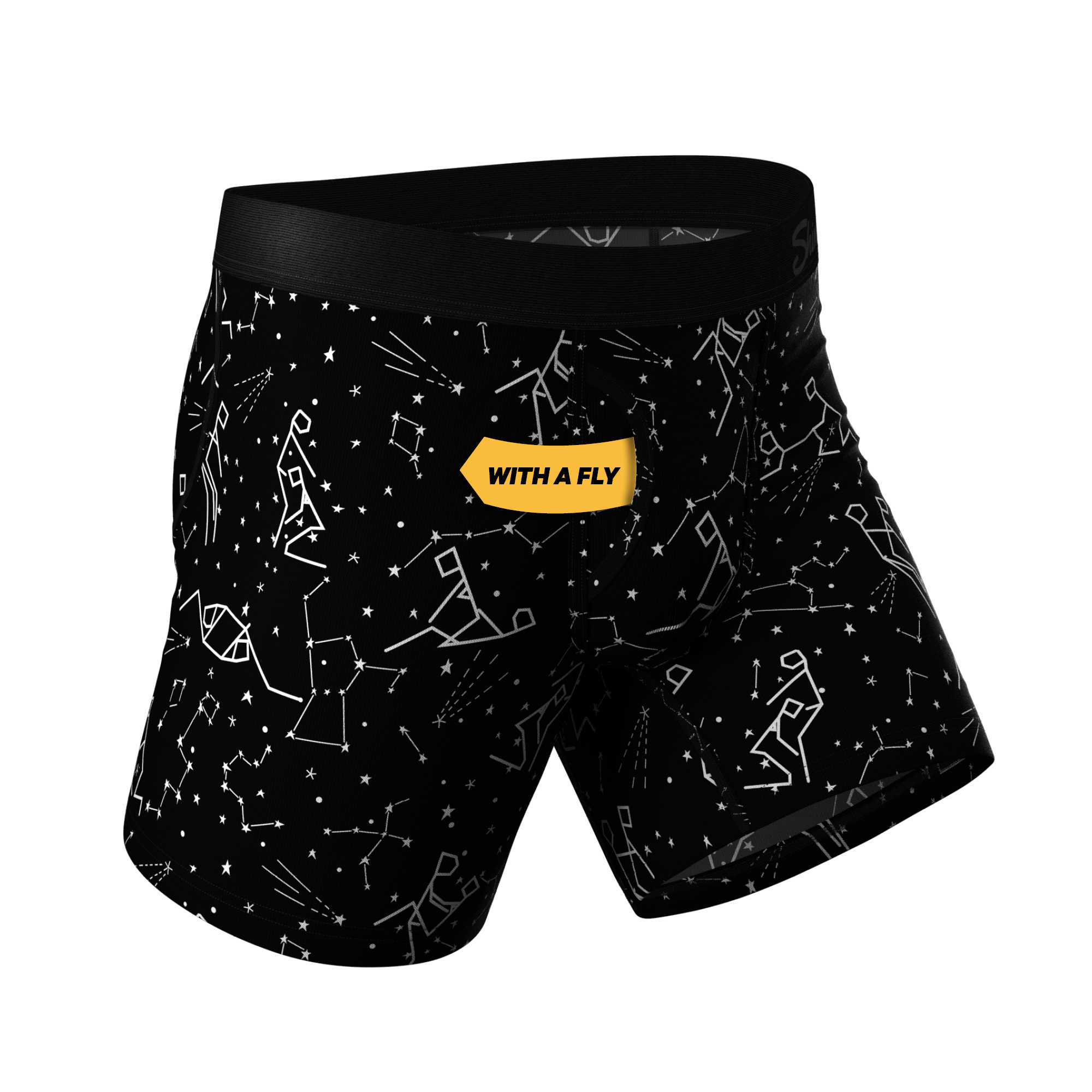 Star Pattern Ball Hammock® Pouch Underwear With Fly - Shinesty