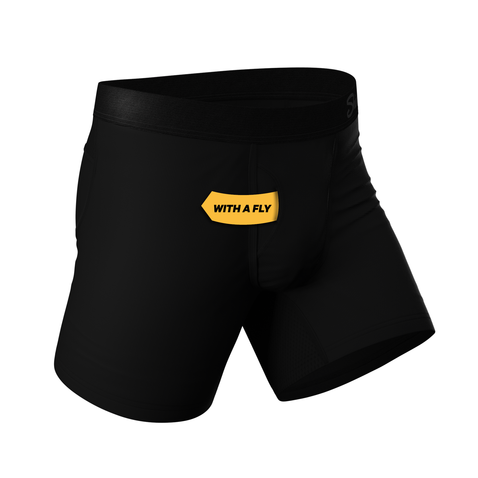 The Threat Level Midnight // Black Ball Hammock® Pouch Underwear With Fly ( XL) - Shinesty Ball Hammock® Underwear - Touch of Modern