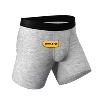 The Intramural Champ | Heathered Grey Ball Hammock® Pouch Underwear With Fly