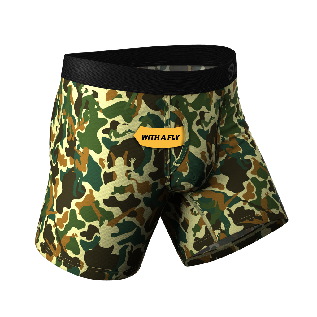 The Forni Camo | Camouflage Ball Hammock® Boxer Briefs With Fly