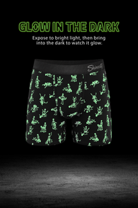 Glow in the Dark Skeletons Ball Hammock® Pouch Underwear Briefs featuring skeletal designs.