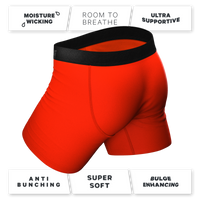 Coney Islands boxer briefs with Ball Hammock® pouch, featuring a hot dog print for ultimate comfort and support.