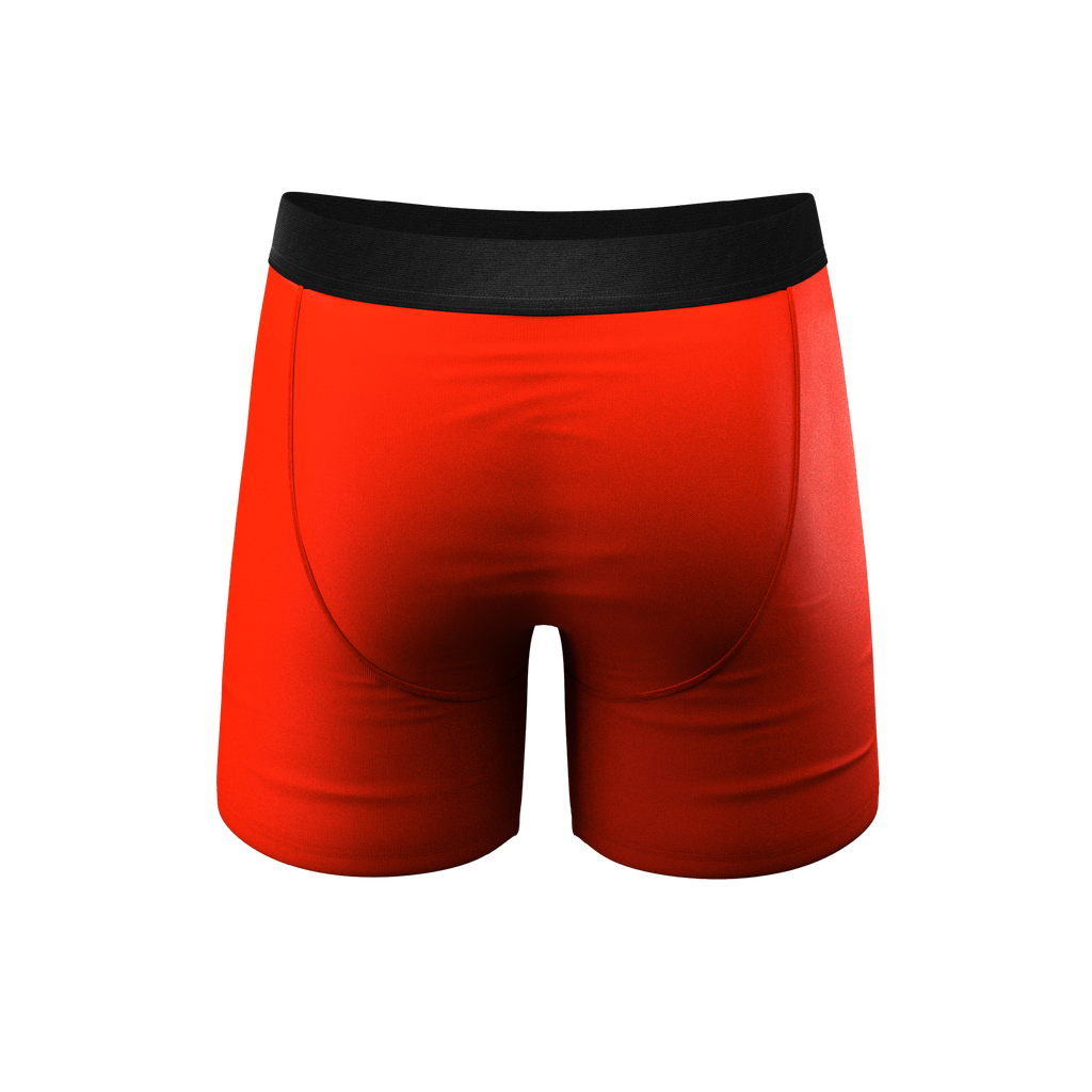 Boxer briefs with hot dog Ball Hammock® pouch, Coney Islands underwear for men.
