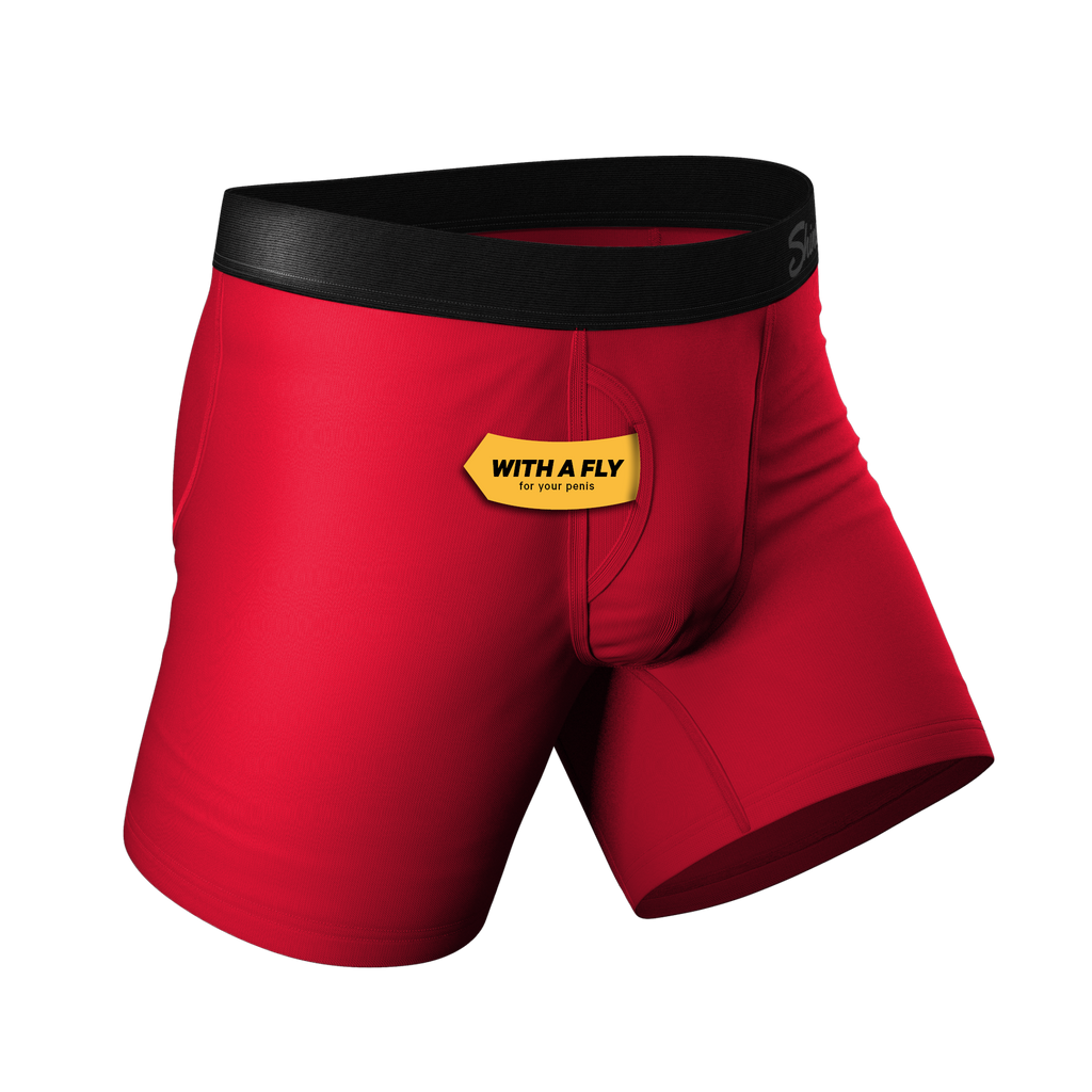 Close-up of The Crayola men’s pouch underwear with fly pack from Shinesty.