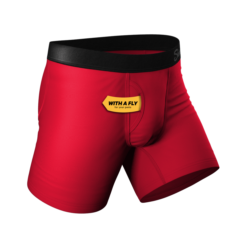 A pack of men's boxer briefs with a unique Ball Hammock® Pouch design.