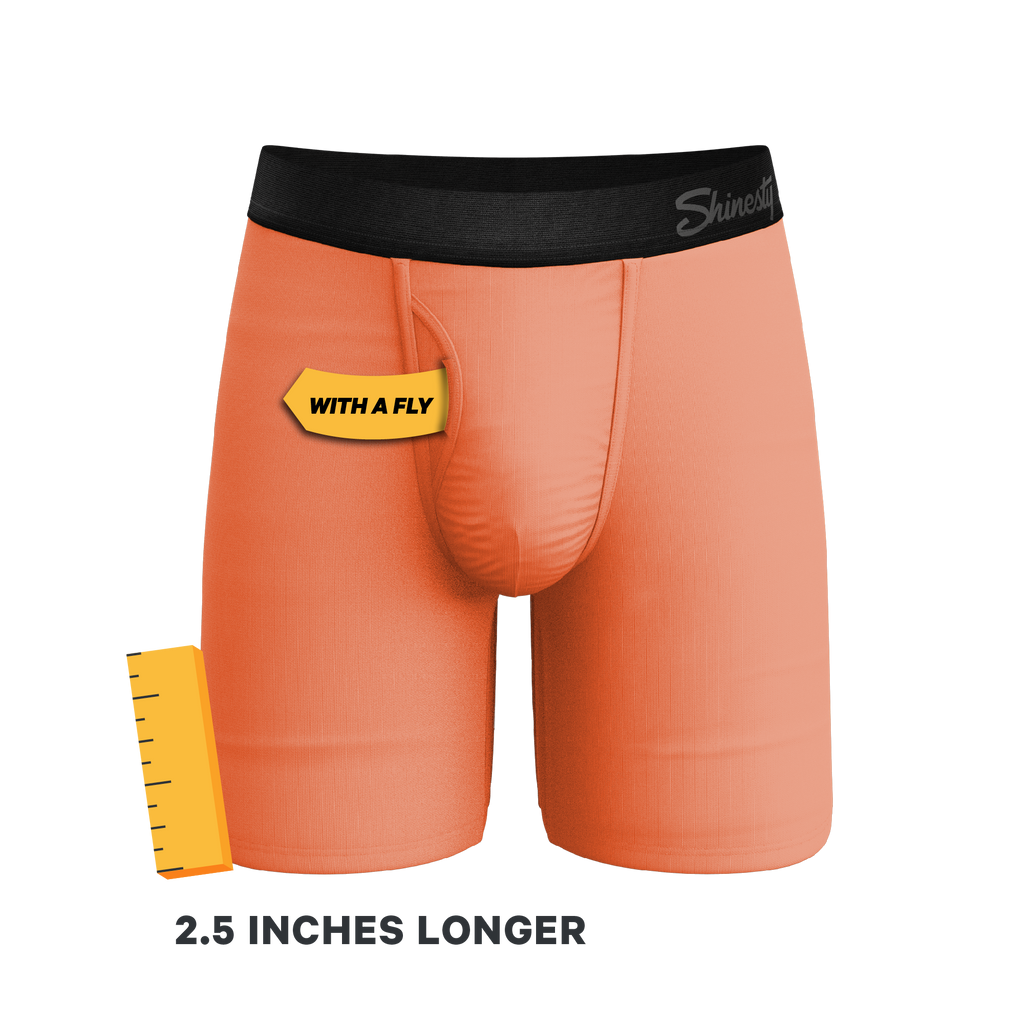 The Crossing Guard | Orange Long Leg Ball Hammock® Pouch Underwear with Fly