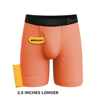 The Crossing Guard | Orange Long Leg Ball Hammock® Pouch Underwear with Fly