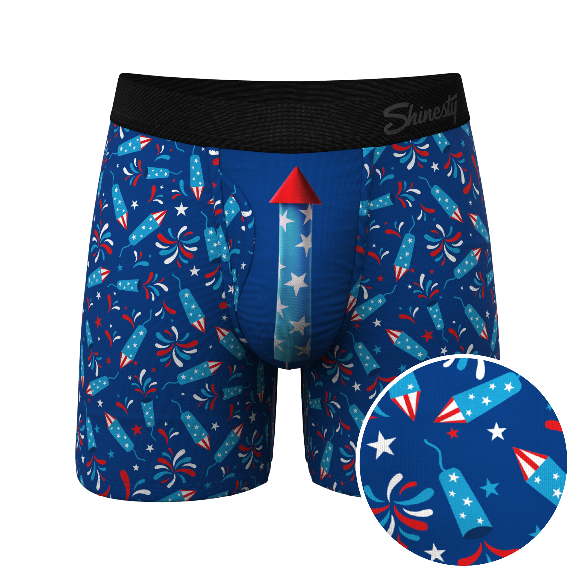 USA Firecracker Ball Hammock® Pouch Underwear With Fly