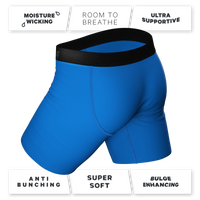 The Crown Jewels | Royal Blue Long Leg Ball Hammock® Pouch Underwear With Fly Product Image