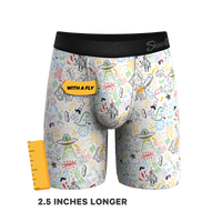 The Daily Detention | Doodle Long Leg Ball Hammock® Pouch Underwear with Fly