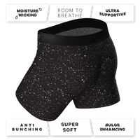 A close-up of Disco Ball Hammock® pouch underwear.
