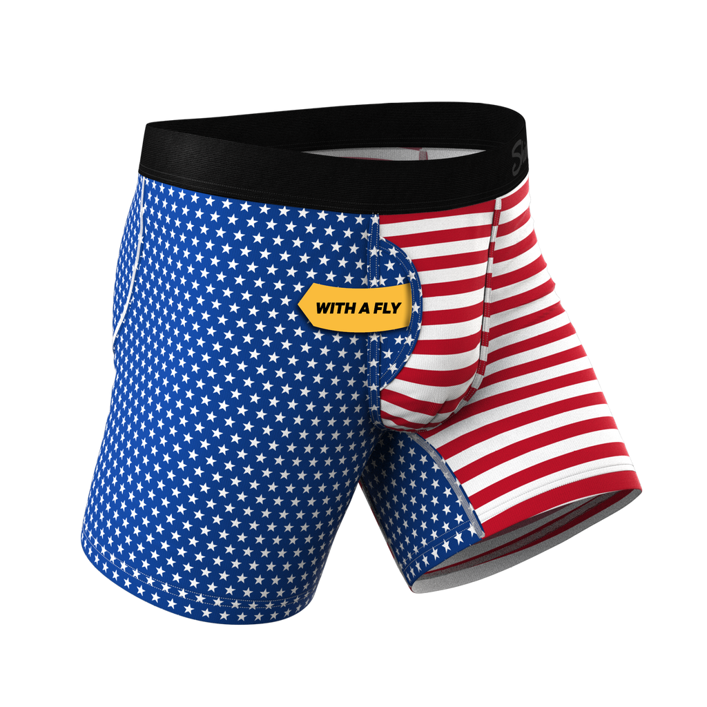 The Ellis Island | USA Flag Ball Hammock® Pouch Underwear With Fly