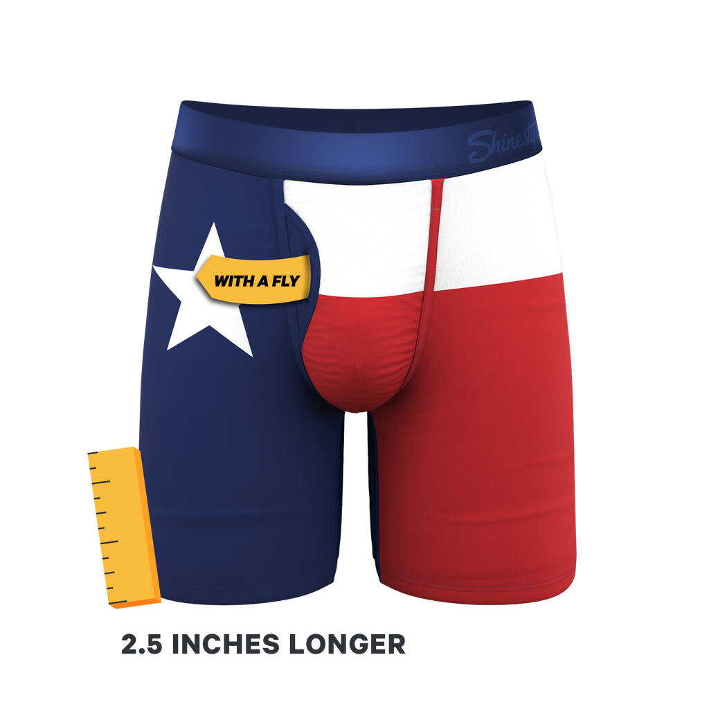 The First Rodeo | Texas Flag Long Leg Ball Hammock® Pouch Underwear With Fly