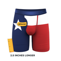The First Rodeo | Texas Flag Long Leg Ball Hammock® Pouch Underwear With Fly