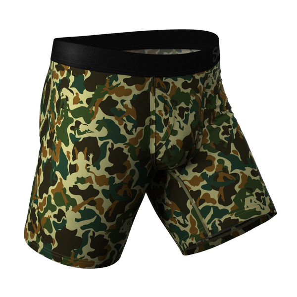 The Forni Camo | Camouflage Long Leg Ball Hammock® Pouch Underwear With Fly