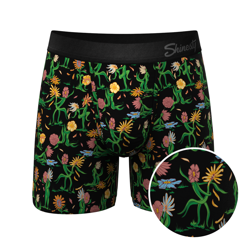 Floral print pouch underwear shorts