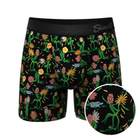 Floral print pouch underwear shorts