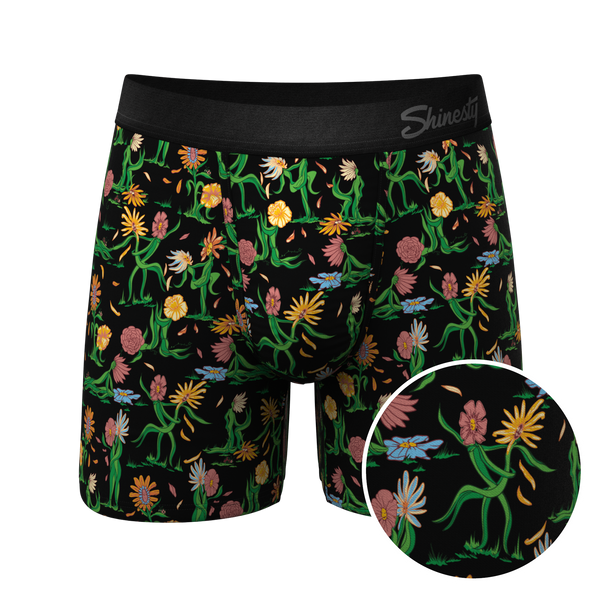 Floral print pouch underwear shorts