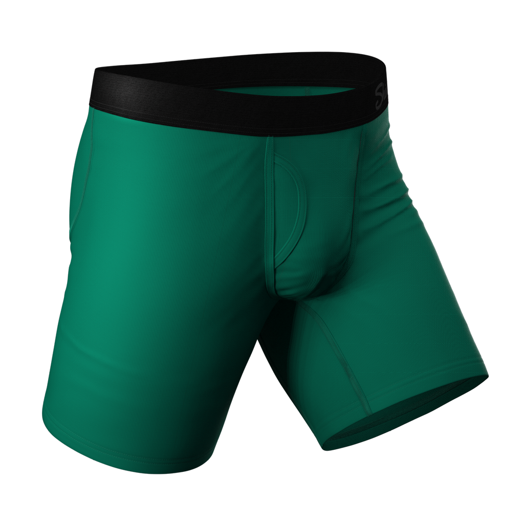 The Green Boys | Green Long Leg Ball Hammock® Pouch Underwear With Fly