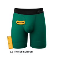 The Green Boys | Green Long Leg Ball Hammock® Pouch Underwear With Fly Product Image