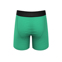 Men's Green Ball Hammock® Pouch Underwear, close-up of fabric texture.