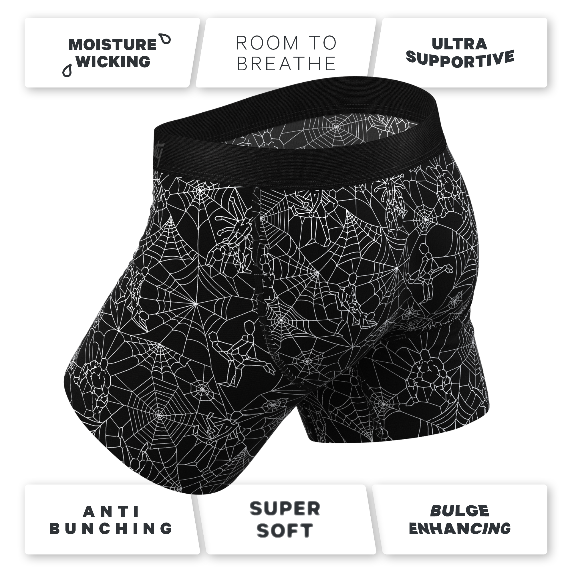 Naughty Spider Web Ball Hammock® Pouch Underwear With Fly