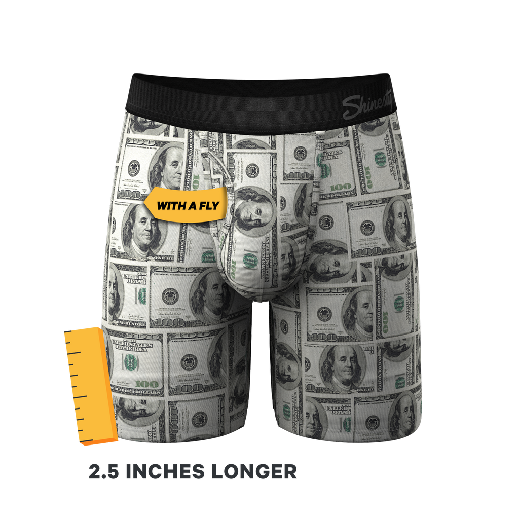 The High Roller | Money Long Leg Ball Hammock® Pouch Underwear With Fly