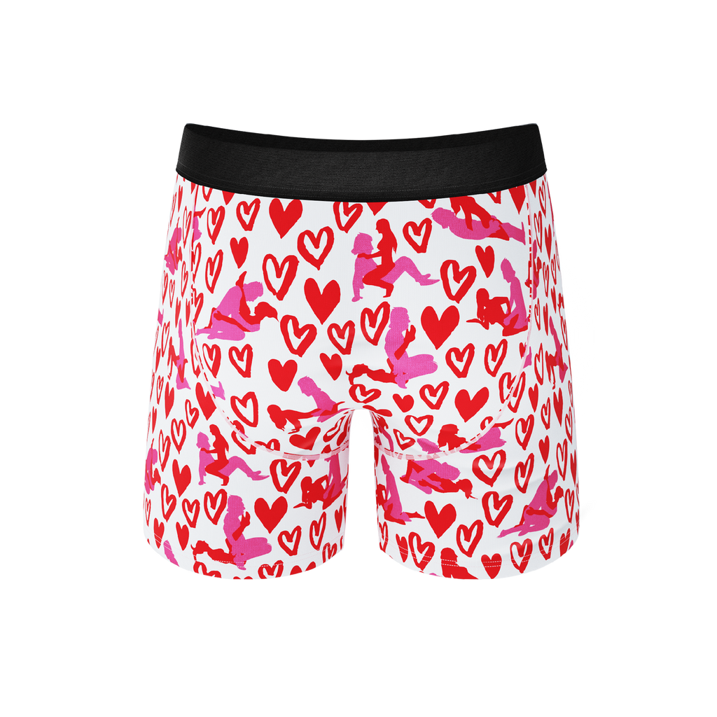 Valentines Ball Hammock® Pouch Underwear with hearts and angels.