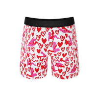 Valentines Ball Hammock® Pouch Underwear with hearts and angels.
