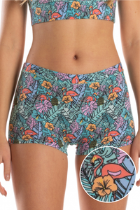 The Hot Tropic | Tropical Flamingo Modal Boyshort Underwear