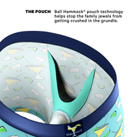 Close-up of Margaritaville® Ball Hammock® Pouch Underwear with unique design and logo detail.
