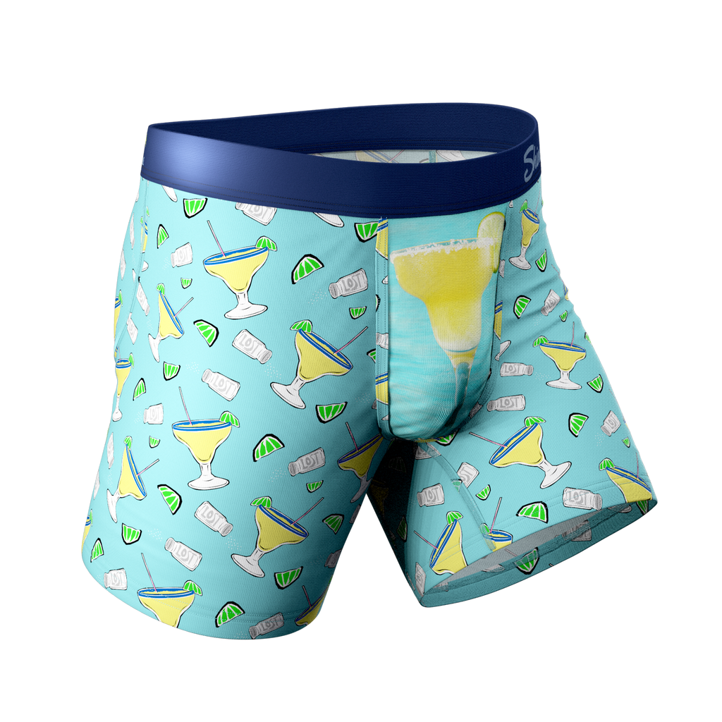 A pair of Margaritaville® Ball Hammock® pouch underwear featuring a cocktail design.