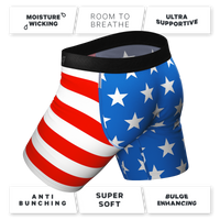 The Mascot | American Flag Long Leg Ball Hammock® Pouch Underwear With Fly Product Image